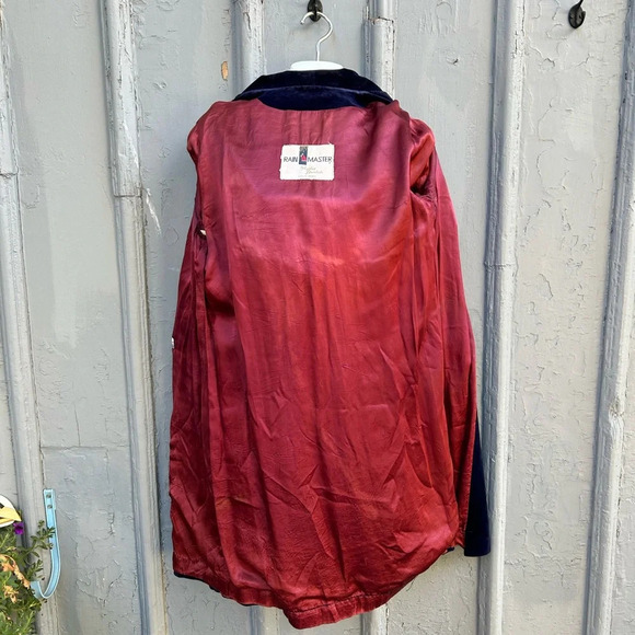 Gorgeous Vintage  Blue Velvet Coat, size approx 6 - Picture 13 of 16